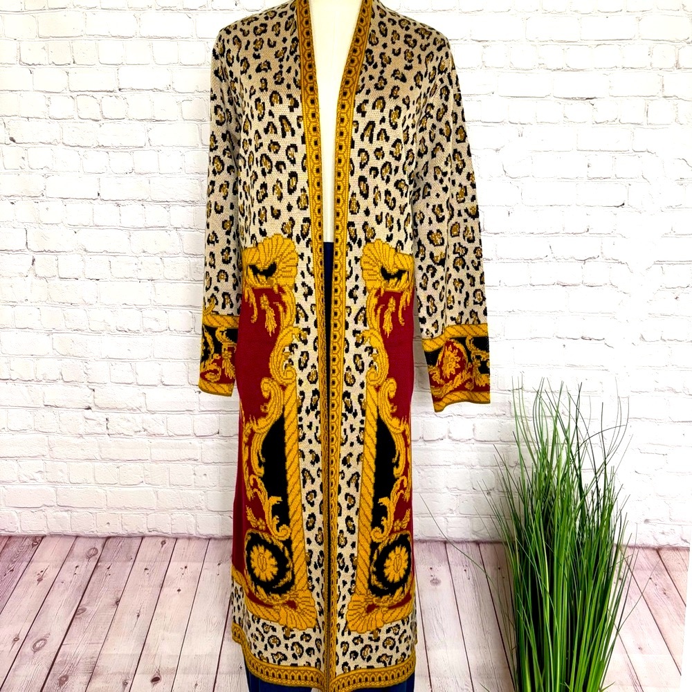MAX SPORT Limited Edition Long Sleeve Duster Cardigan with Pockets—M